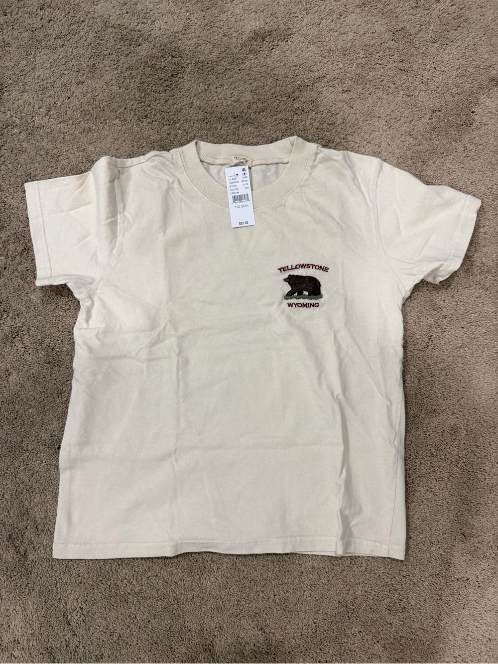Brandy Melville John Galt Graphic Tee - Yellowstone Wyoming Logo - ONE SIZE